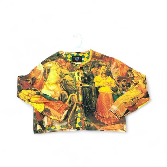 Jams World Shirt Womens Cropp Italian Country Horse Limited Edition Top Size M - Picture 1 of 6